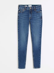 River Island Blue Mid Rise Skinny Fit Jeans - Image 5 of 6