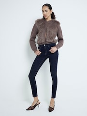 River Island Blue Indigo Mid Rise Skinny Jeans - Image 1 of 6