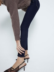 River Island Blue Indigo Mid Rise Skinny Jeans - Image 3 of 6
