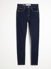 River Island Blue Indigo Mid Rise Skinny Jeans - Image 5 of 6