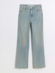 River Island Blue Light Blue High Rise Wide Leg Jeans - Image 5 of 6