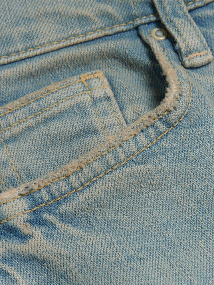 River Island Blue Light Blue High Rise Wide Leg Jeans - Image 6 of 6