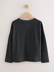 Black Festive Era Long Sleeve Sequin Top (3-16yrs) - Image 5 of 7