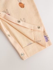 Cream/Pink Rabbit Baby Dungaree and Bodysuit Two Piece Set (0mths-3yrs) - Image 8 of 10