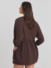 Simply Be Brown Beach Cheesecloth Co-Ord Top - Image 2 of 4
