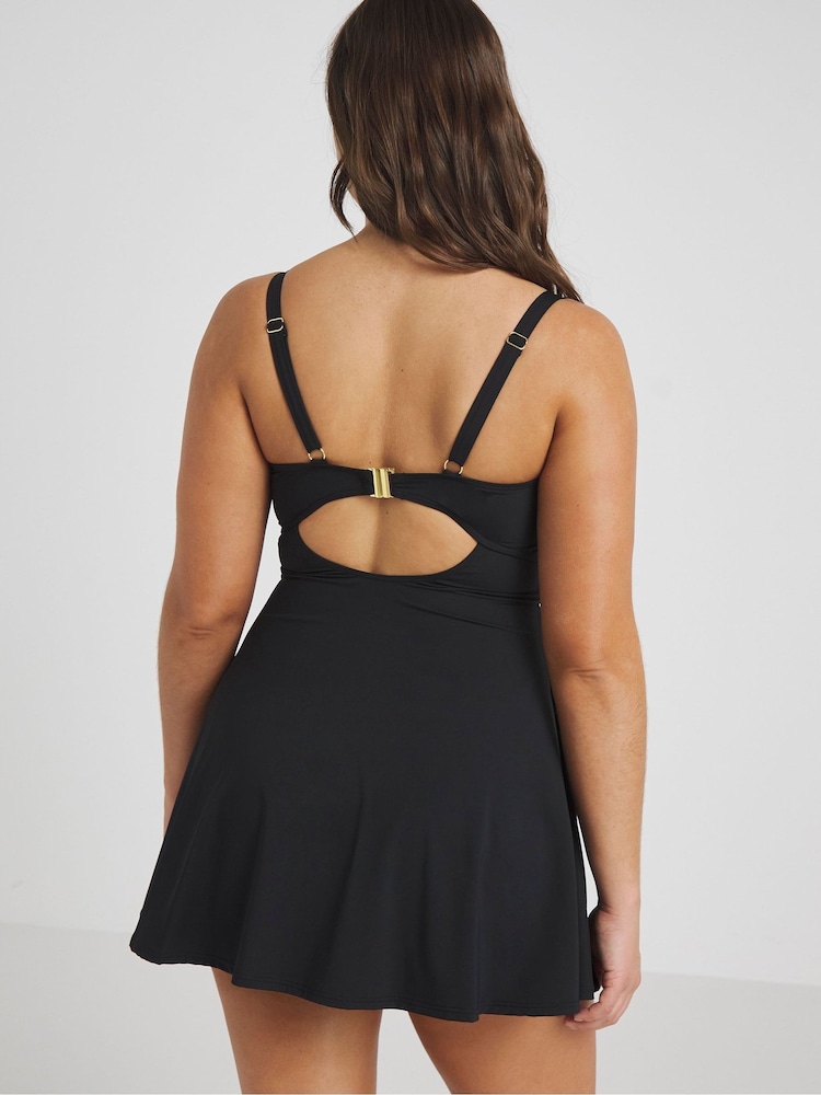 Simply Be Black Magisculpt Underwired Swimdress - Image 2 of 4