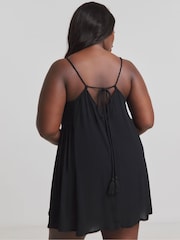 Simply Be Black Beach Strappy Mini Dress - Image 4 of 4