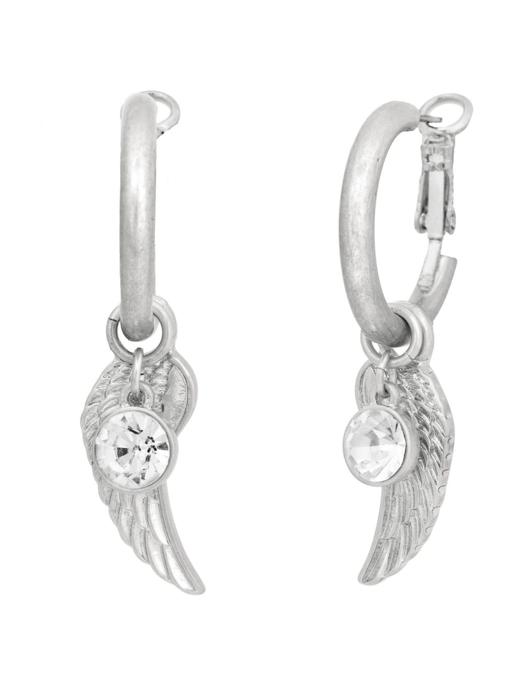 Bibi Bijoux Silver Tone Serenity Interchangeable Hoop Earrings - Image 1 of 3