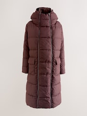 Burgundy Red Maternity Shower Resistant Coat - Image 7 of 9