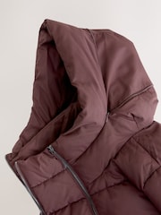 Burgundy Red Maternity Shower Resistant Coat - Image 8 of 9