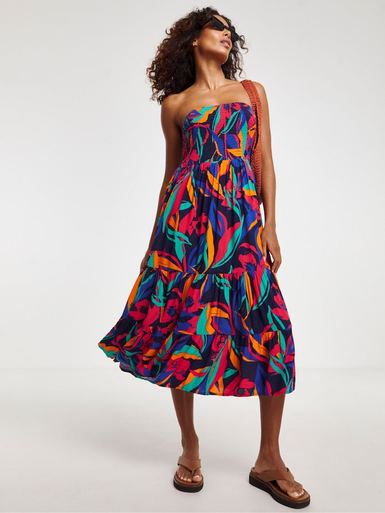 JD Williams Blue Beach To Beach Bandeau Dress - Image 1 of 4