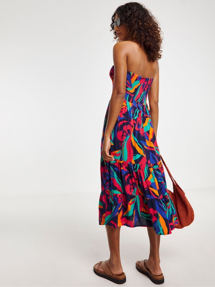 JD Williams Blue Beach To Beach Bandeau Dress - Image 2 of 4