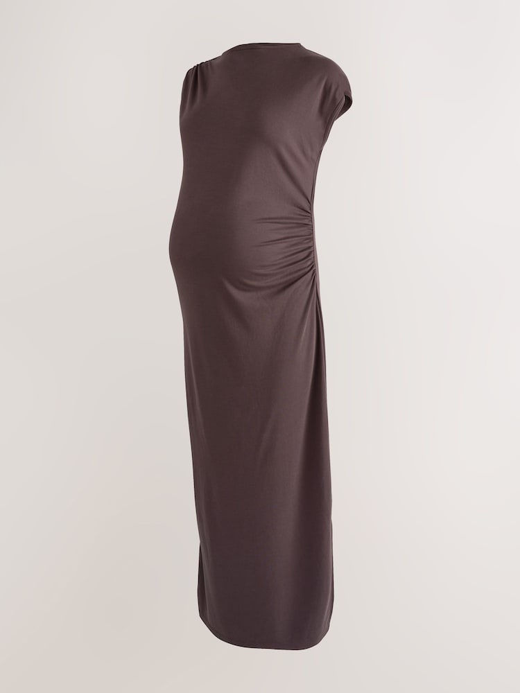 Buy Chocolate Brown Maternity Short Sleeve Dress from Next USA Buy Chocolate Brown Maternity Short Sleeve Dress from Next USA