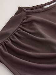 Chocolate marrom - Vestido Maternity de manga curta - Imagem 8 de 9