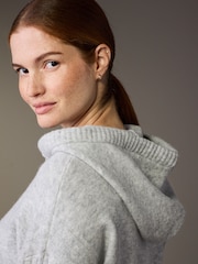 Grey Maternity Knitted Hoodie - Image 4 of 9