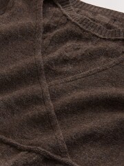 Chocolate Brown Maternity Knitted Nursing Dress - Image 7 of 9