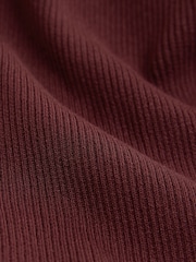 Burgunderrot - Maternity Knitted Keyhole Dress - Bild 4 von 4