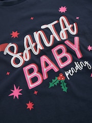 Christmas Navy Maternity Graphic T-Shirt - Image 4 of 4