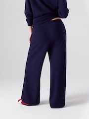 Navy Maternity Cosy Wide Leg Trousers - Image 4 of 9