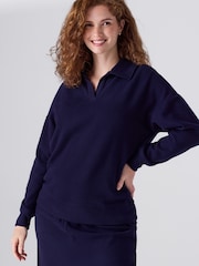 Marinha - Maternity Cosy Polo Top - Imagem 1 de 10