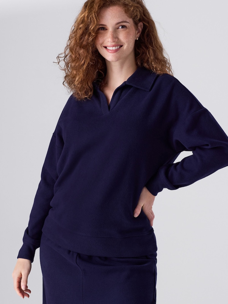 Marinha - Maternity Cosy Polo Top - Imagem 1 de 10