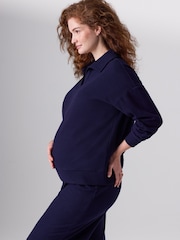 Marinha - Maternity Cosy Polo Top - Imagem 4 de 10