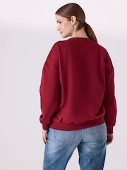 Burgundy Maternity Christmas Sweatshirt - Image 4 of 5