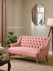 Laura Ashley Plaster Pink Westham Weave Ropsley Small 2 Seater Sofa - Image 1 of 8