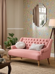 Laura Ashley Plaster Pink Westham Weave Ropsley Small 2 Seater Sofa - Image 2 of 8