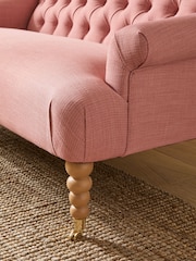 Laura Ashley Plaster Pink Westham Weave Ropsley Small 2 Seater Sofa - Image 4 of 8