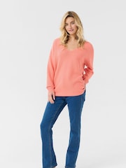Cream Pink CRSillar Pullover 100% Cotton Jumper - Image 2 of 5