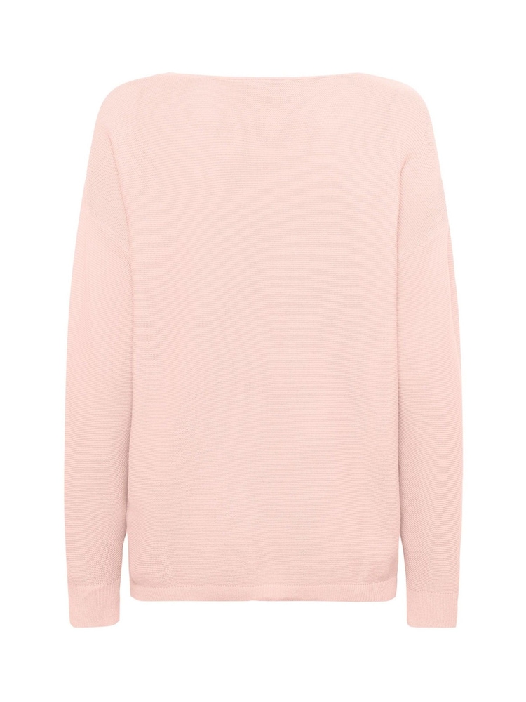 Cream Pink CRSillar V-Neck Pullover 100% Cotton Jumper - Image 4 of 4