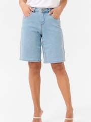 Cream CRLone Mid-Blue Denim Shorts - Image 1 of 6