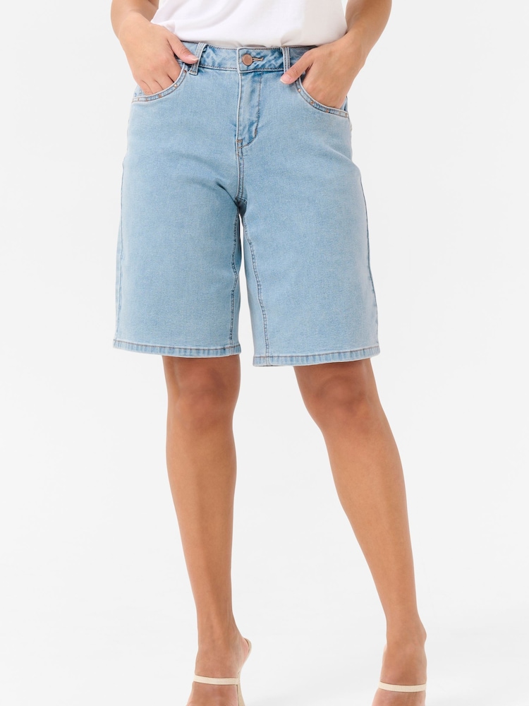 Cream CRLone Mid-Blue Denim Shorts - Image 1 of 6 Cream CRLone Mid-Blue Denim Shorts - Image 1 of 6