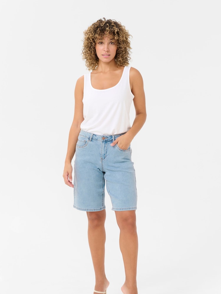 Cream CRLone Mid-Blue Denim Shorts - Image 2 of 6 Cream CRLone Mid-Blue Denim Shorts - Image 2 of 6