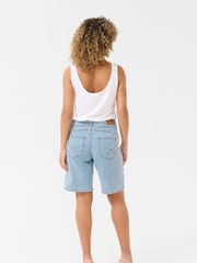 Cream CRLone Mid-Blue Denim Shorts - Image 3 of 6
