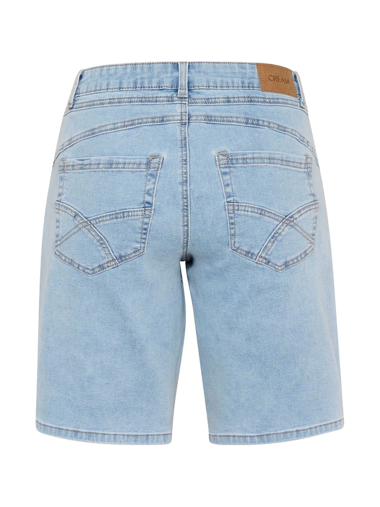 Cream CRLone Mid-Blue Denim Shorts - Image 6 of 6
