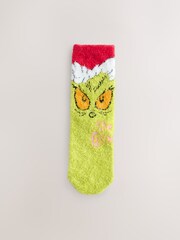 Green The Grinch Christmas Cosy Socks - Image 1 of 3