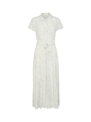 Soaked in Luxury Blue SLArjana Dress Short Sleeves Maxi Dress - Image 4 of 5