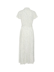 Soaked in Luxury Blue SLArjana Dress Short Sleeves Maxi Dress - Image 5 of 5