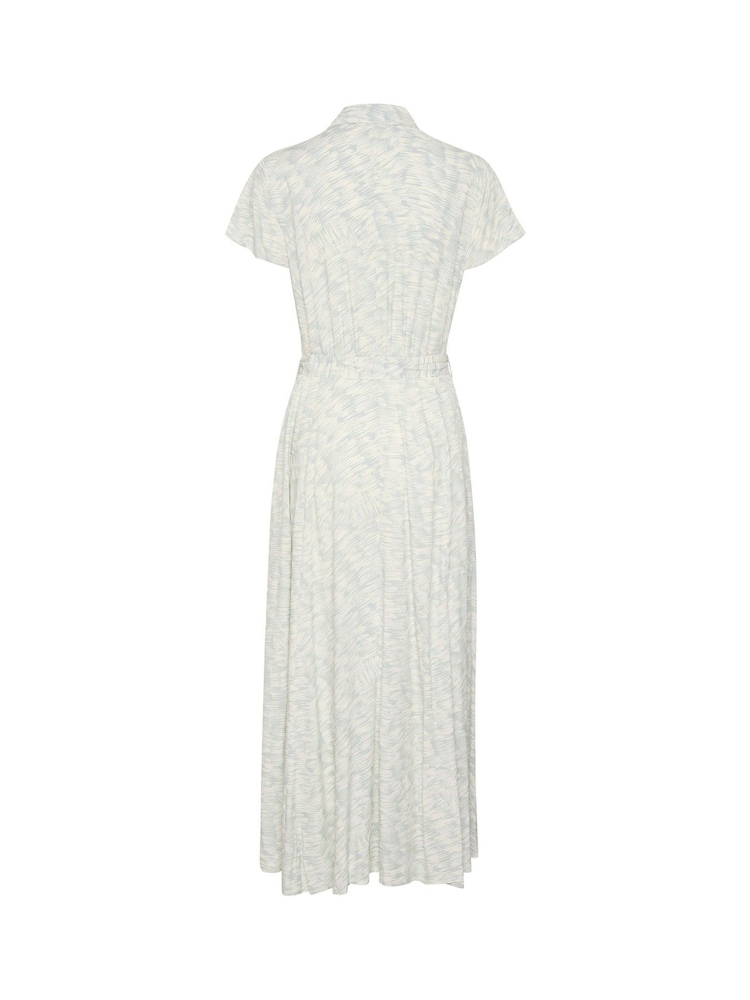 Soaked in Luxury Blue SLArjana Dress Short Sleeves Maxi Dress - Image 5 of 5 Soaked in Luxury Blue SLArjana Dress Short Sleeves Maxi Dress - Image 5 of 5