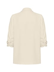 Soaked in Luxury Natural SLShirley 3/4 Sleeves Open Front Blazer - Image 6 of 6