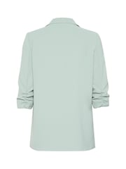 Soaked in Luxury Blue SLShirley 3/4 Sleeves Open Front Blazer - Image 6 of 6