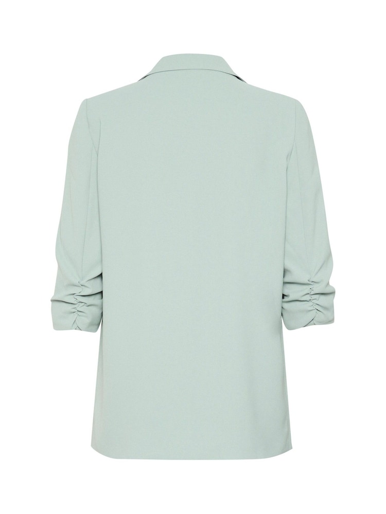 Soaked in Luxury Blue SLShirley 3/4 Sleeves Open Front Blazer - Image 6 of 6