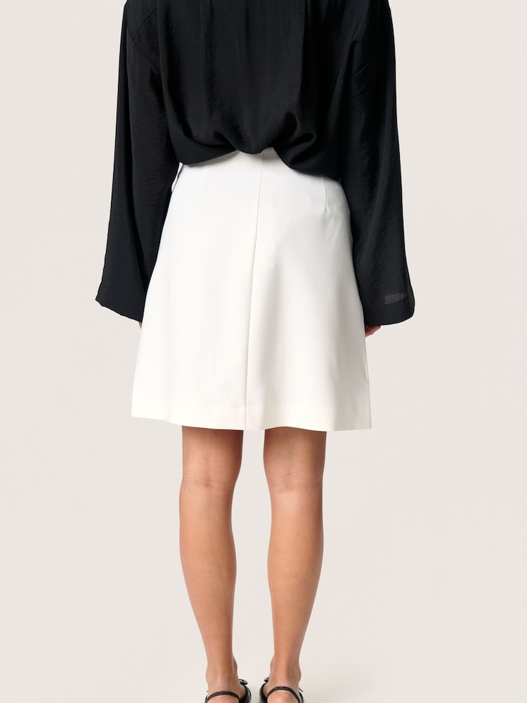 Soaked in Luxury SLCorinne A-line Silhouette Mini White Skirt - Image 2 of 6