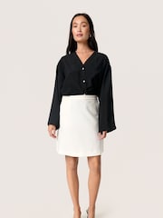 Soaked in Luxury SLCorinne A-line Silhouette Mini White Skirt - Image 3 of 6