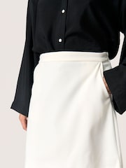 Soaked in Luxury SLCorinne A-line Silhouette Mini White Skirt - Image 4 of 6