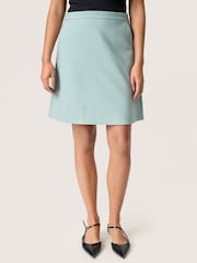 Soaked in Luxury Green SLCorinne A-line Silhouette Mini Skirt - Image 1 of 6