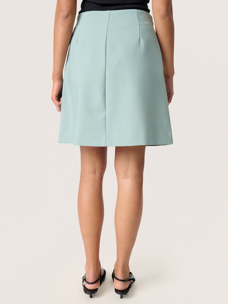 Soaked in Luxury Green SLCorinne A-line Silhouette Mini Skirt - Image 2 of 6