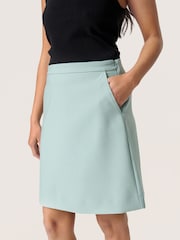 Soaked in Luxury Green SLCorinne A-line Silhouette Mini Skirt - Image 4 of 6